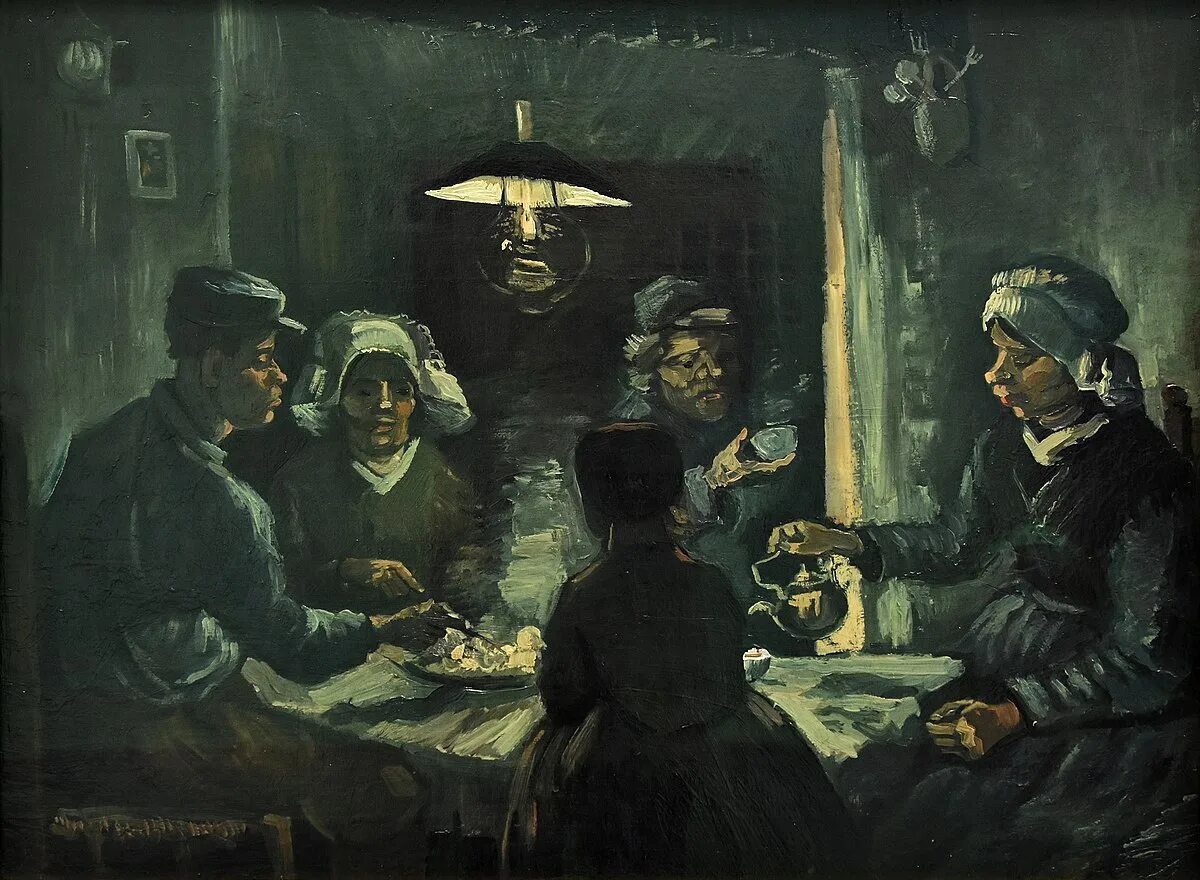 Картина ван гога едоки картофеля фото File:Vincent van Gogh (1853-1890) De aardappeleters (tweede voorstudie) Kröller-