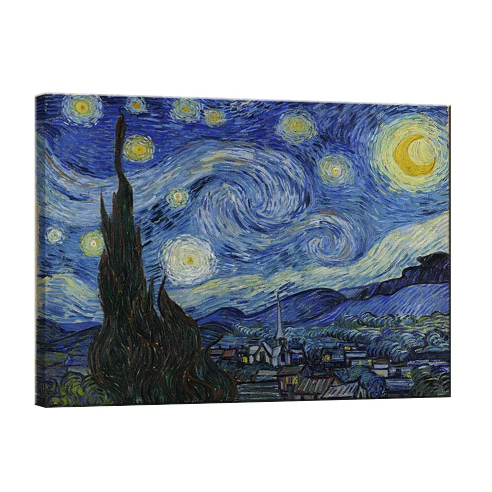 Картина ван гога звездная ночь фото оригинал Vincent Van Gogh's Famous Handpainted Landscape Canvas Oil Paintings The Starry 