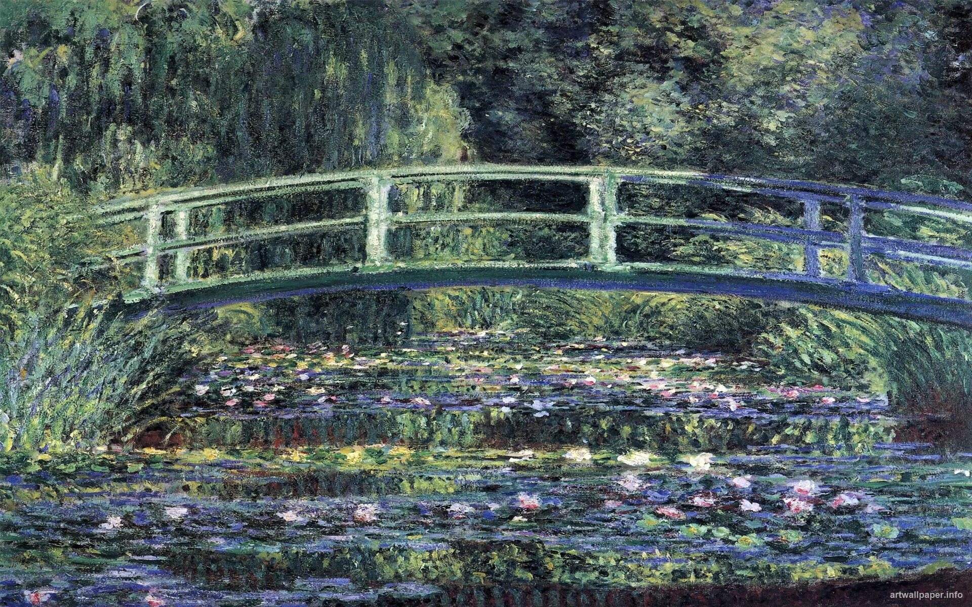 Картина воды фото Pinturas de monet, Estanque de lirios, Pintura de jardín