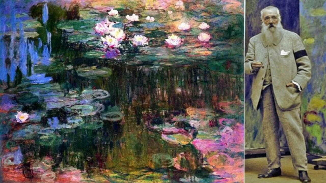 Картина воды фото ВОДЯНЫЕ ЛИЛИИ В РОЗОВОМ". В чем СЕКРЕТ картины КЛОДА МОНЕ? - YouTube