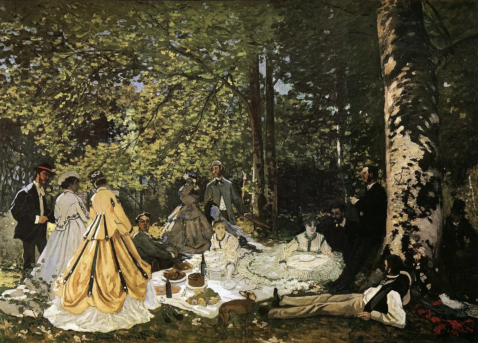 Картина завтрак на траве эдуард мане фото Файл:Le Déjeuner sur l'herbe - Monet (Pushkin Museum).jpg - Википедия