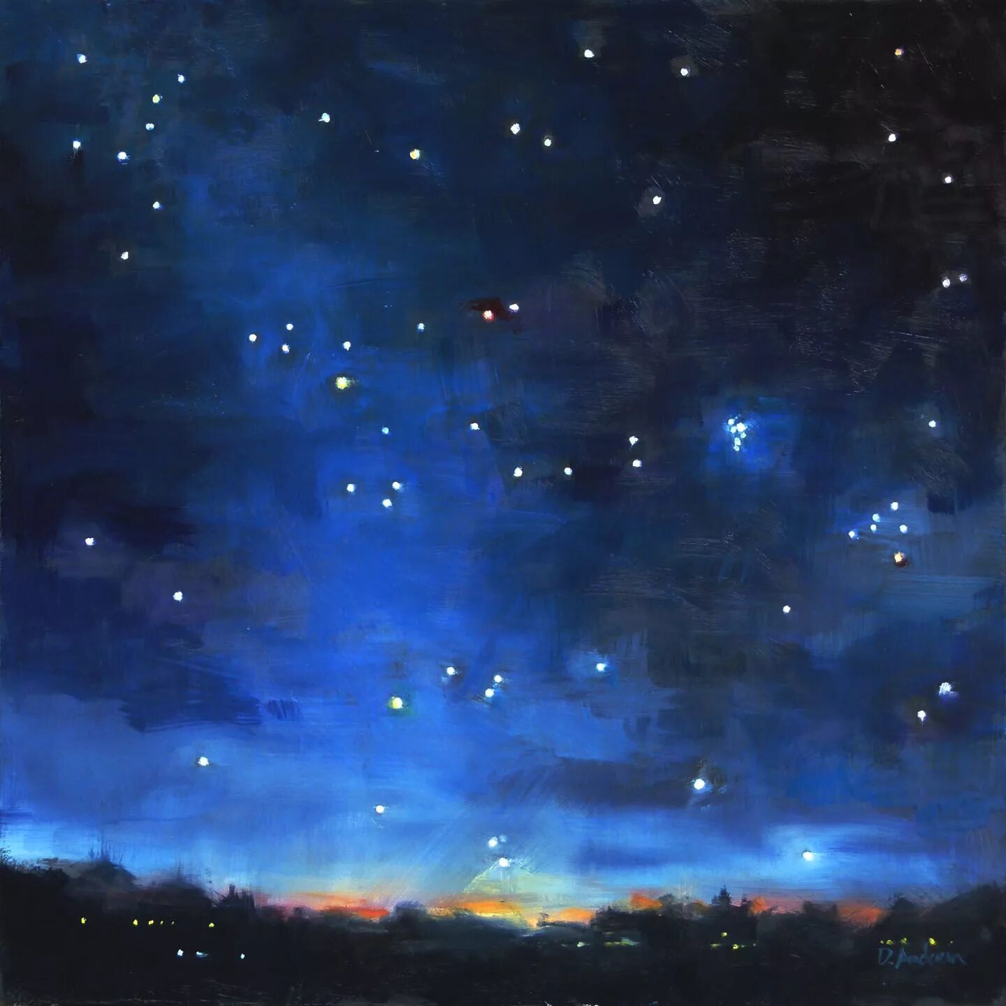 Картина звездного неба фото Pin on art Night painting, Night sky painting, Painting