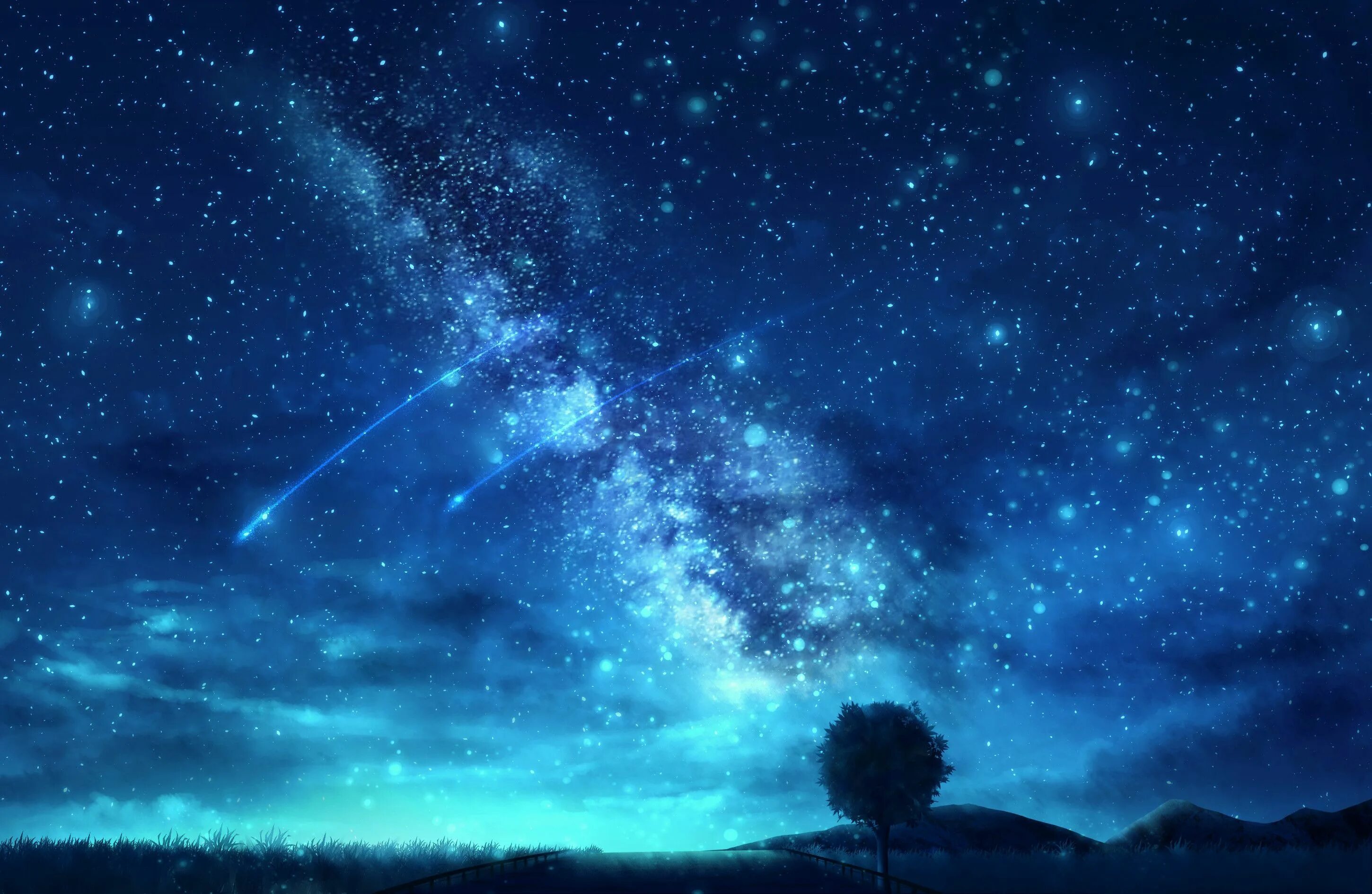 Картина звездного неба фото anime sky stars Night sky wallpaper, Scenery wallpaper, Sky anime