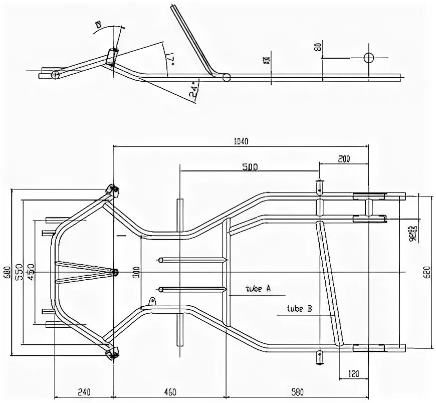 Картинг своими руками чертежи CIA Sample Kart Chassis Technical Drawing Build a go kart, Go kart frame, Go kar