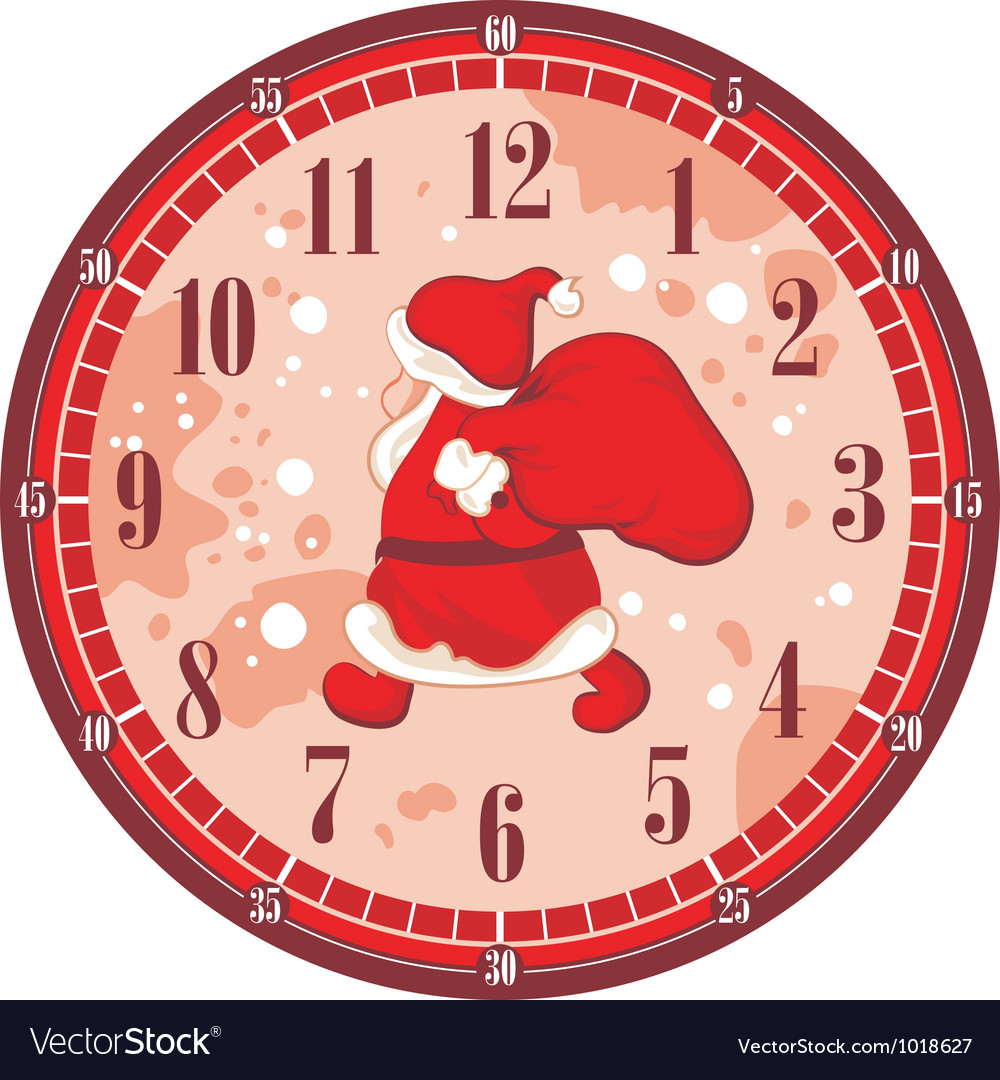 Картинка часов новый год Free Printable Cartoon Images Of Christmas Clock Faces - Free Printable Template