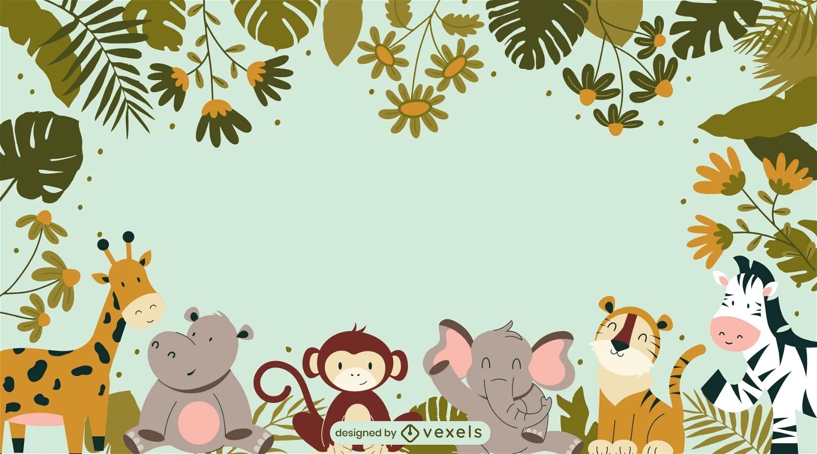 Картинка детская фон животные Baixar Vetor De Fundo Infantil De Animais Fofos