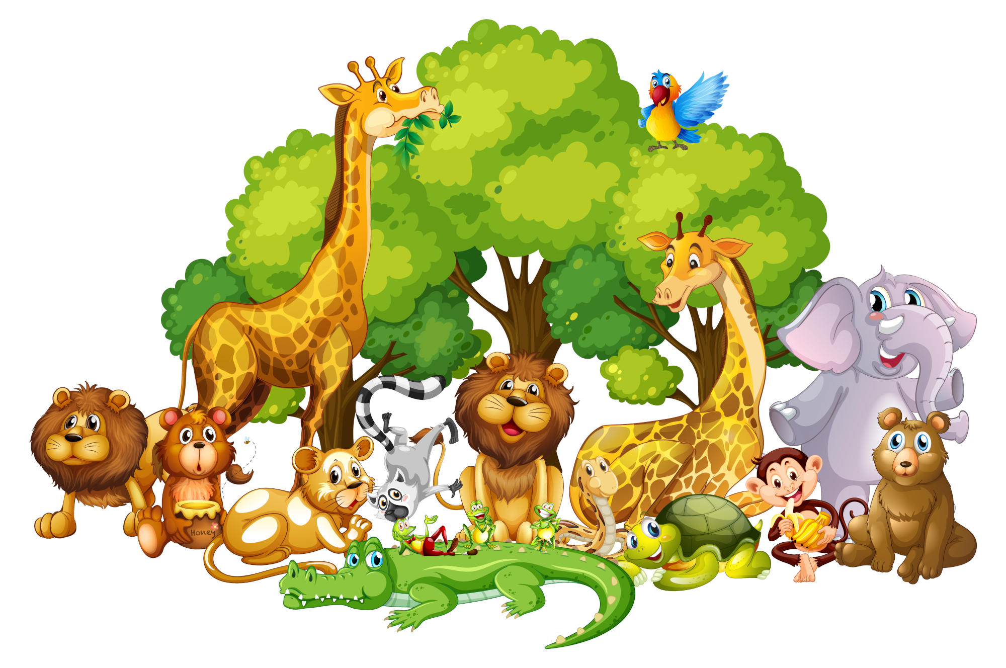 Картинка детская фон животные Animal Coloring Pages - Easy Printable 45+ Images