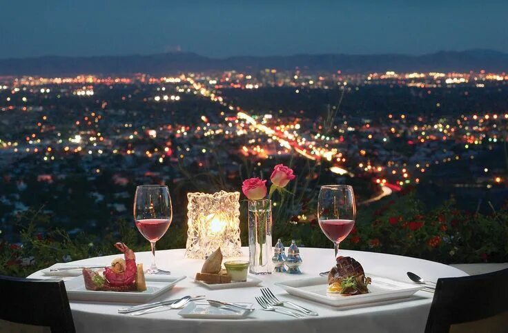 Картинка добро вечер романтик View from the patio at Different Pointe of View Romantic restaurant, Romantic su