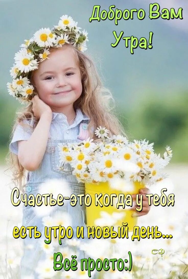 Картинка доброе утро хорошего дня дети Pin em Доброе утро Bom dia com borboletas