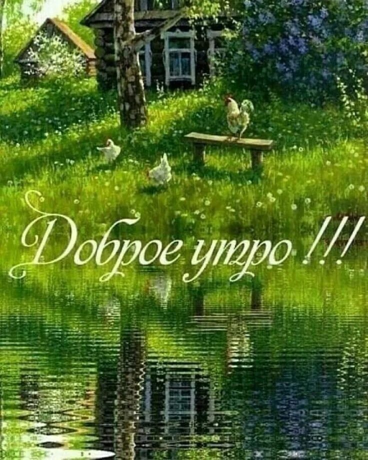 Картинка доброе утро летняя красивая природа Пин на доске Доброе утро Сельские виды, Доброе утро, Утренние цитаты