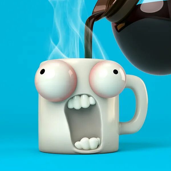 Картинка доброе утро прикольная смешная веселая Coffee? Ceramic monsters, Pottery mugs, Clay mugs