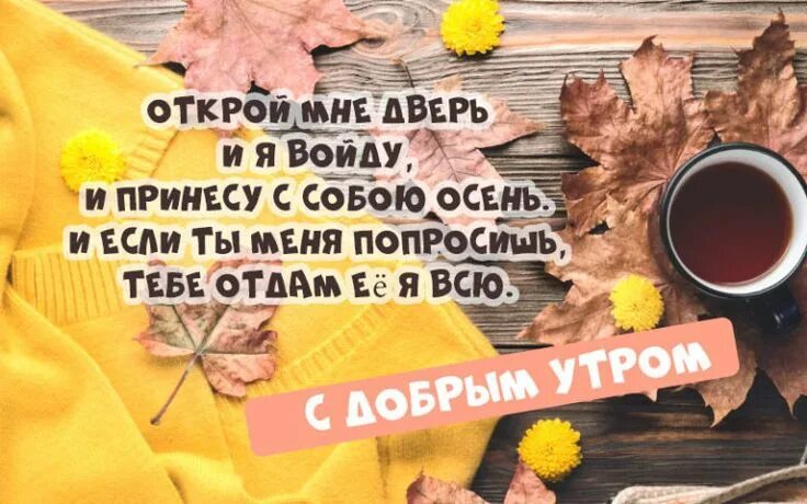 Картинка доброе утро с пожеланиями жизненными осенняя Осенние картинки с добрым утром - красивые открытки с пожеланиями