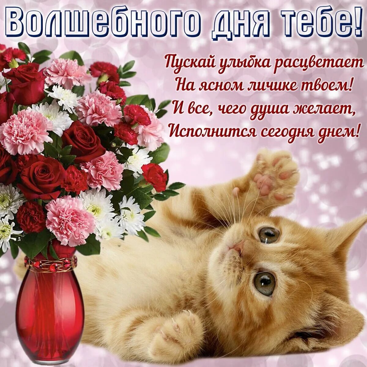 Картинка доброго дня и хорошего настроения женщине Прекрасного дня - Открытки Хорошего дня! (500+)