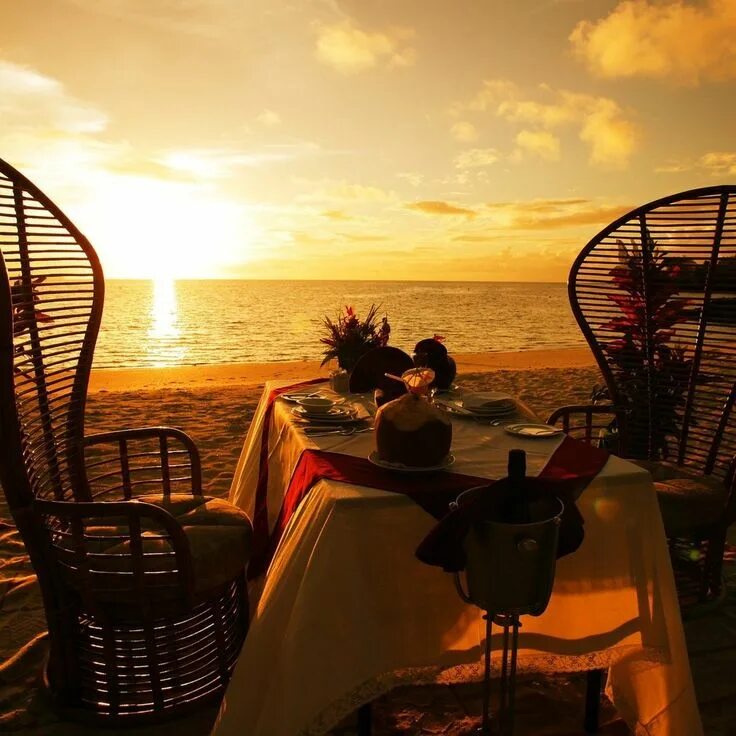 Картинка добрый вечер на отдыхе Romantic sunset Natuur