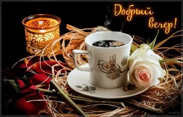 Картинка добрый вечер с чаем Pin by Larissapossuh on Надобраніч та Добрий вечер Glassware, Tableware, Mugs