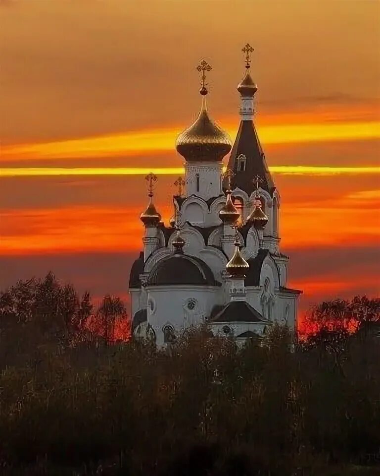 Картинка добрый вечер с храмом Настроение ... - Разное OK.RU Фоновые рисунки, Старые церкви, Пейзажи