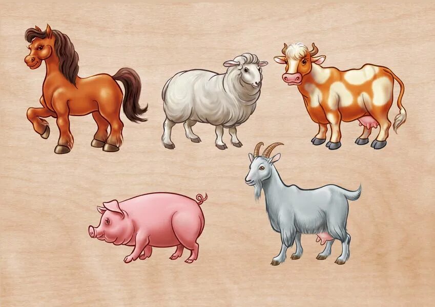 Картинка домашние животные для дошкольников Животные на ферме Animales, Material escolar