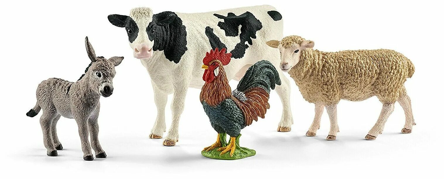 Картинка домашние животные игрушки Фигурки Schleich Животные фермы 42385, 4 шт. - купить в интернет-магазине по низ