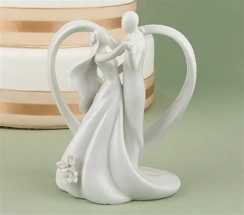 Картинка фаянсовая свадьба 9 Wedding Collectibles Stylized Dancing Heart Wedding Cake Topper Heart wedding ca