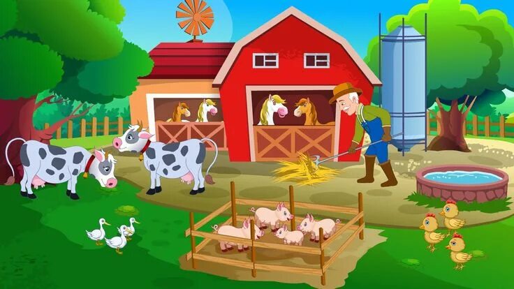 Картинка ферма для детей без животных old macdonald had a farm full version Farm cartoon, Farm kids, Farm animals