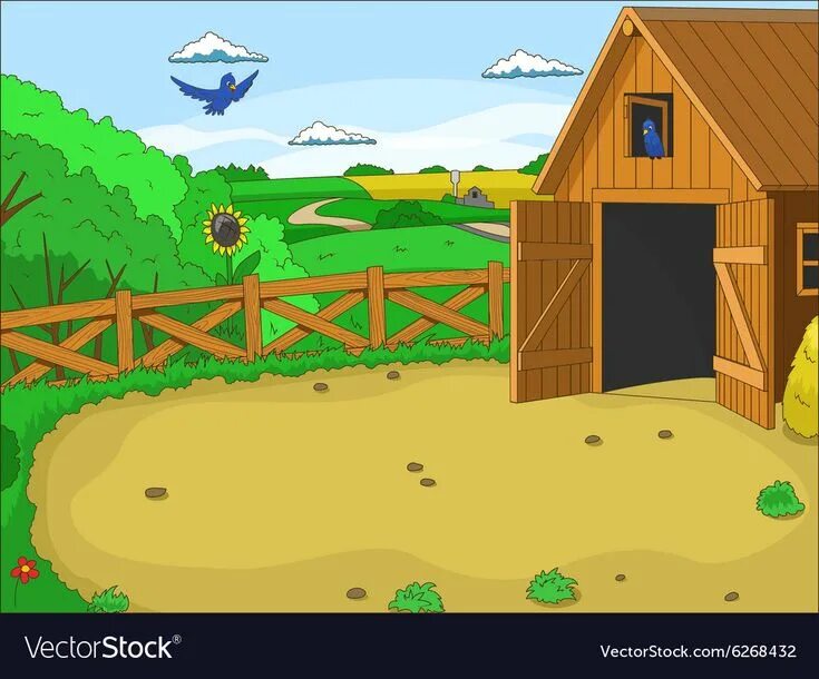 Картинка ферма для детей без животных Farm cartoon educational colorfull artwork vector illustration. Download a Free 