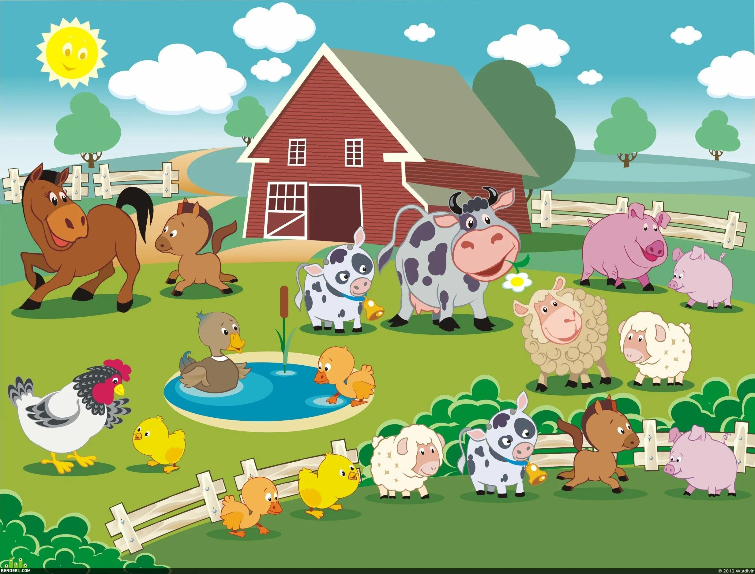 Картинка ферма для детей без животных The screen for the game "Farm Frenzy" Farm animals preschool, Farm animals activ