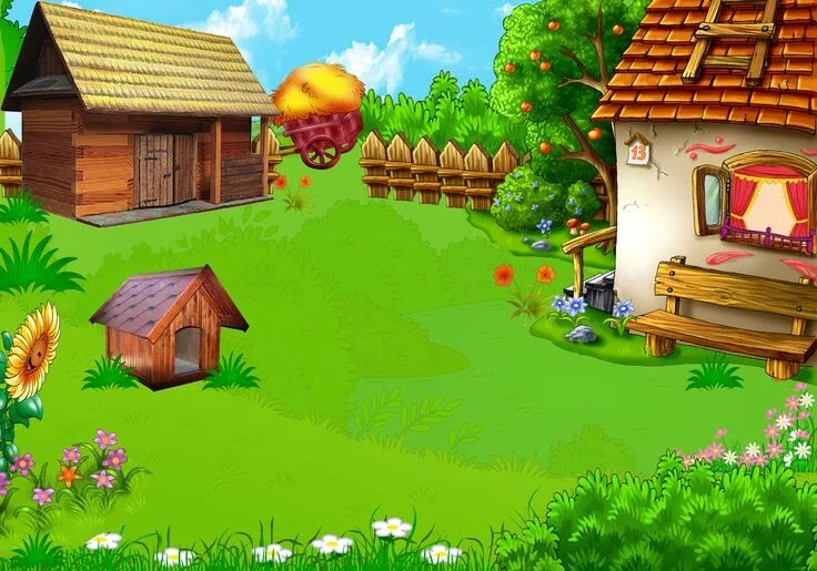 Картинка ферма для детей без животных Pin on Craft room tables Anime scenery, Background clipart, Birthday illustratio