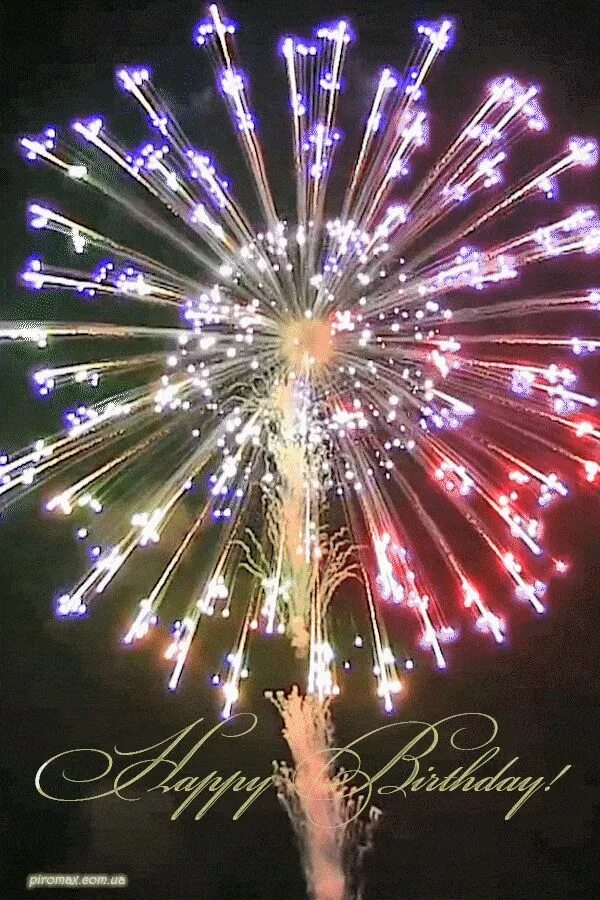 Картинка фейерверк с днем рождения женщине Fireworks gif Feliz cumpleaños para ella, Fotos de feliz cumpleaños, Imajenes de
