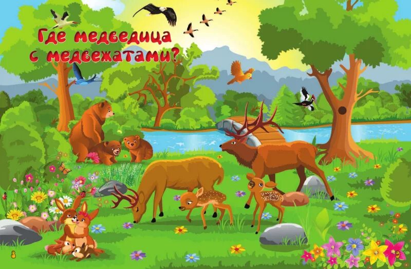 Картинка фон дикие животные Книга Большая говорящая книга с дополненной реальностью для малышей (Доманская Л