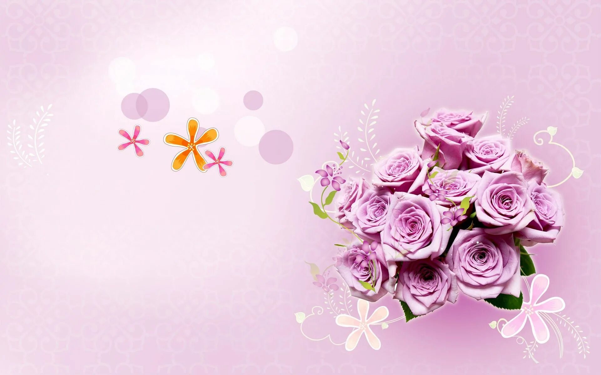 Картинка фон с днем рождения женщине Beautiful Flower wallpaper in high quality - Tulips Roses Lotus