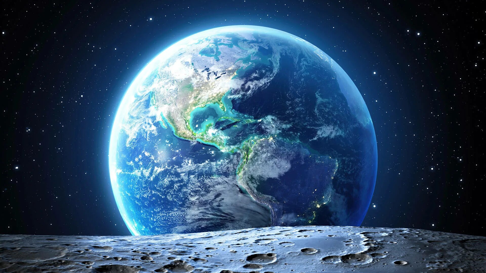 Картинка фото планеты земля Download Live 4k Uhd Moon And Earth Wallpaper Wallpapers.com