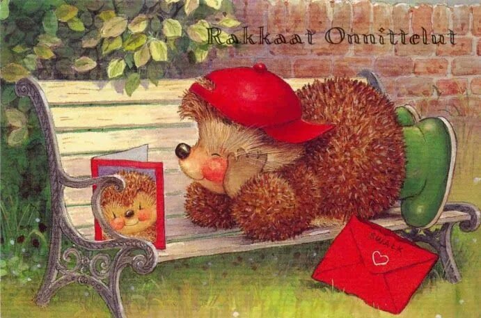 Картинка хорошего дня ежик postcard Рождественское художественное оформление, Открытки, Поздравительные отк