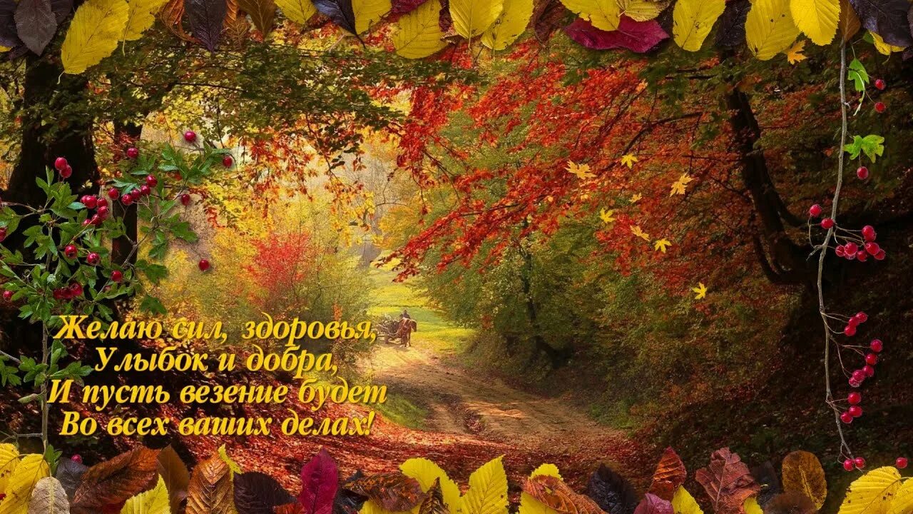 Картинка хорошего дня осенний пейзаж Октябрь крадется по дорожкам... - YouTube