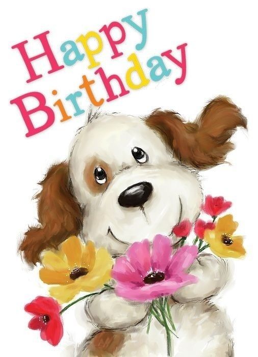 Картинка хорошего дня собаки Pin on с Днем рождения Happy birthday dog, Happy birthday greetings friends, Hap