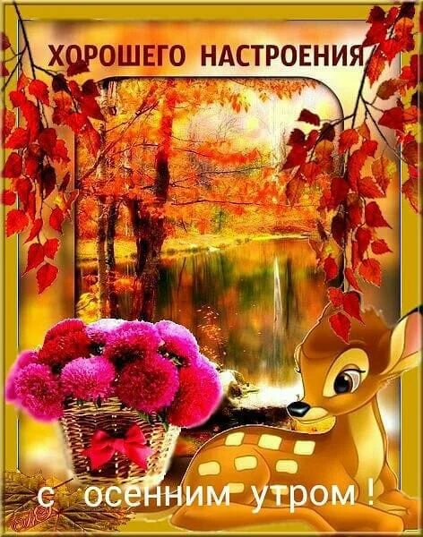 Картинка хорошего осеннего дня и отличного настроения Доброго осеннего вторника картинки с надписями: найдено 79 изображений