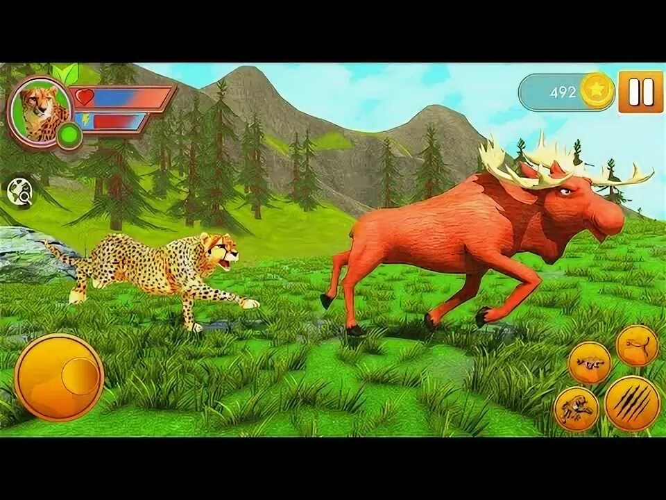 Картинка игры животные Wild Cheetah Family Simulator Cheetah Animal Games Android Gameplay #2 Dishoomgp