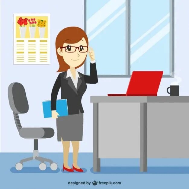 Картинка кадровый работник Free Vector Office worker Vector free, Digital strategy, Office images