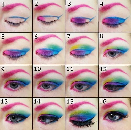 Картинка как накрасить makeupftw Dramatic makeup, 80s makeup, Unicorn makeup