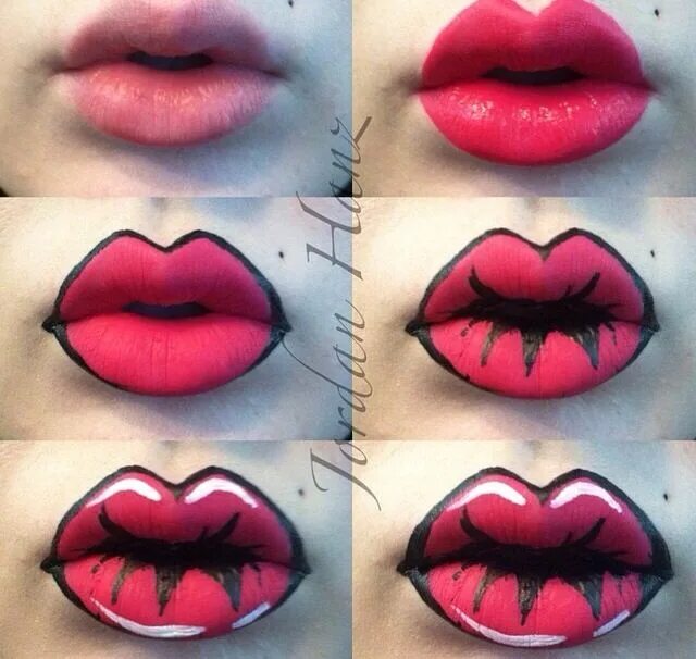 Картинка как накрасить Comic lips! Halloween, Diy halloween, Diys
