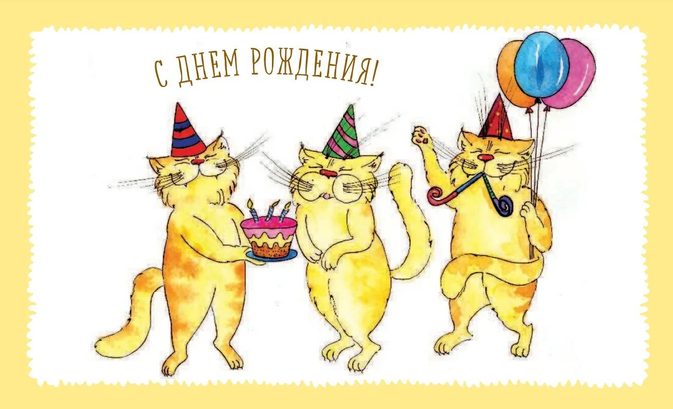 Картинка кот с днем рождения женщине Набор открыток, Коты, Каждый день без суеты - отзывы покупателей на Мегамаркет