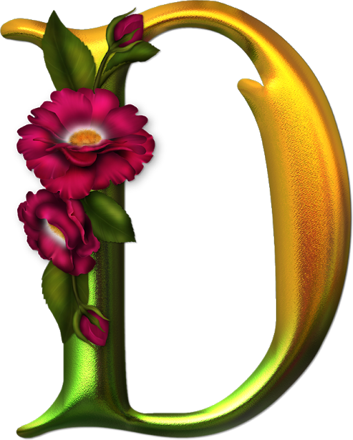 Картинка красивые буквы для оформления Blindada por Deus: Alfabeto decorativo FLORES PNG Lettering alphabet fonts, Lett
