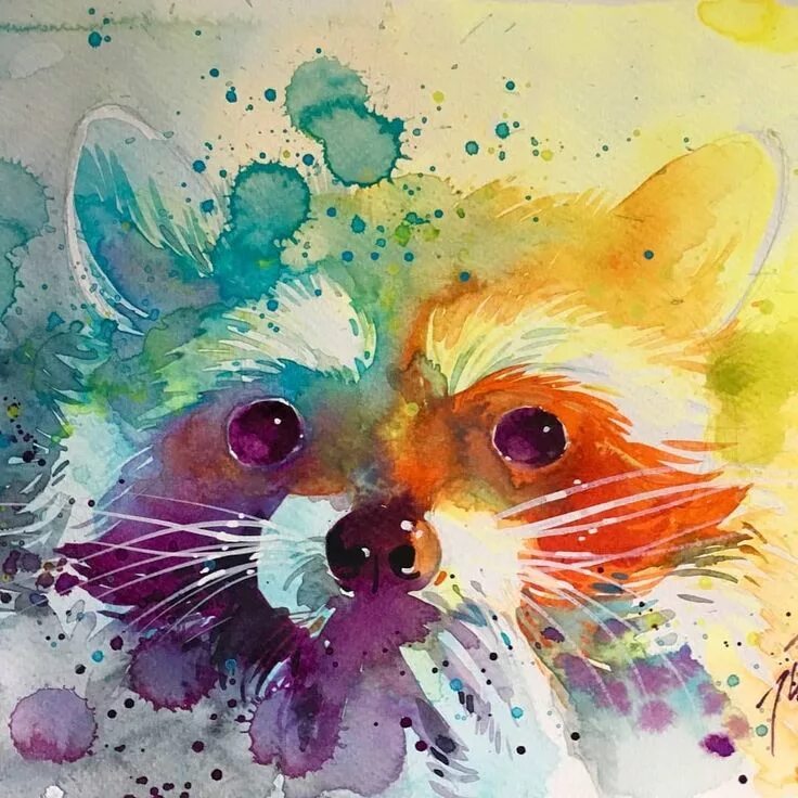 Картинка красками животных Paintings of Animals with Splashes of Paint Original abstract art, Painting, Art