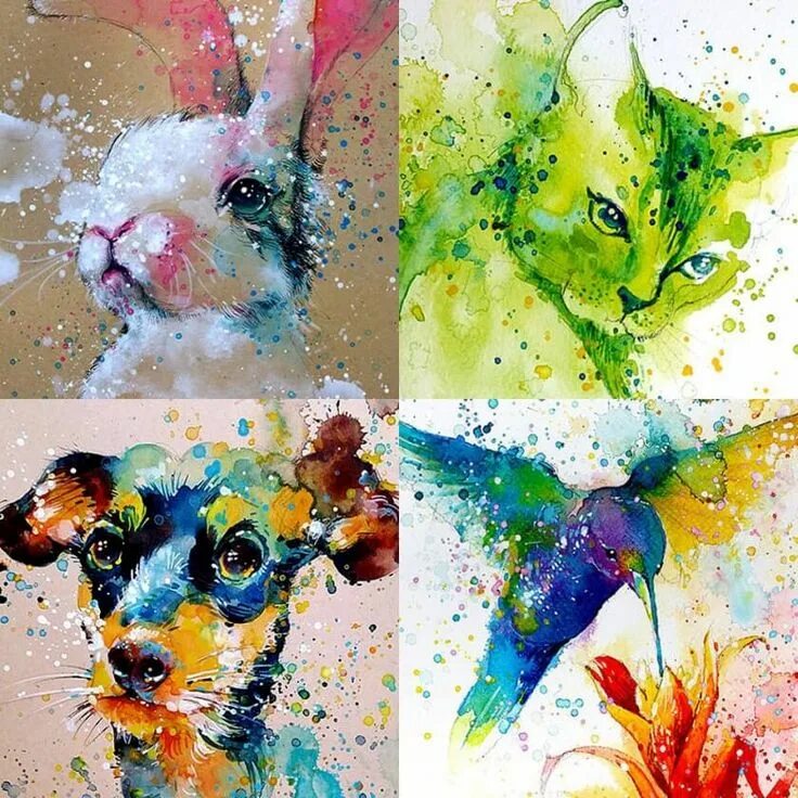 Картинка красками животных Watercolour Paintings That Depict the Energy of Birds and Animals Watercolor art