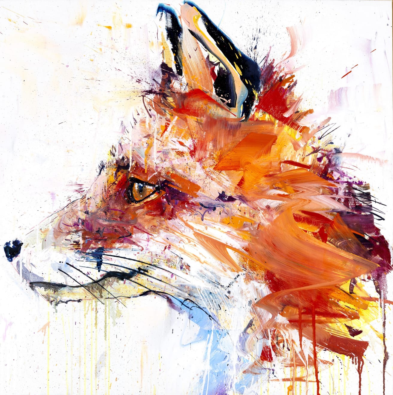 Картинка красками животных Fox I, 2014 Dave White