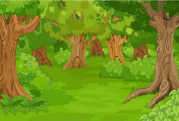 Картинка лес без животных для детей Forest glade Royalty Free Vector Image - VectorStock