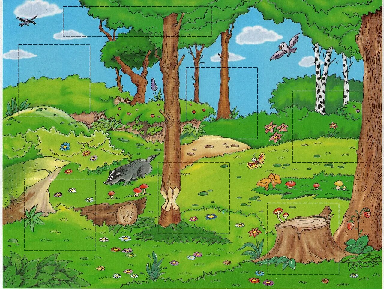 Картинка лес без животных для детей Зоологическое лото. Распечатай и играй! Мамины руки Фотострана Пост № 304700529