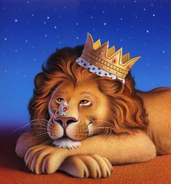 Картинка левы с днем рождения Lion and the mouse. Jerry Lofaro Animated animals, Canvas prints, Lion king