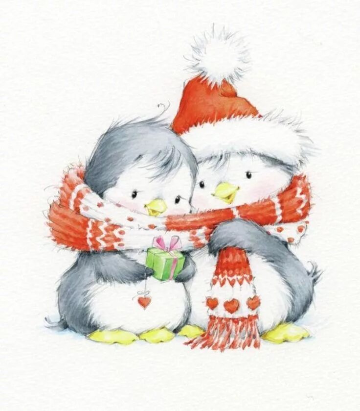 Картинка любимому новый год Marina Fedotova Advocate-Art Christmas illustration, Christmas drawing, Christma