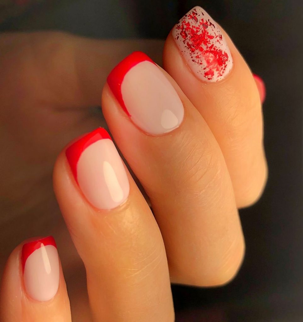 Картинка маникюр френч красный Red Manicure - 2022-2-23: Fashion Trends And Novelties - BFNA