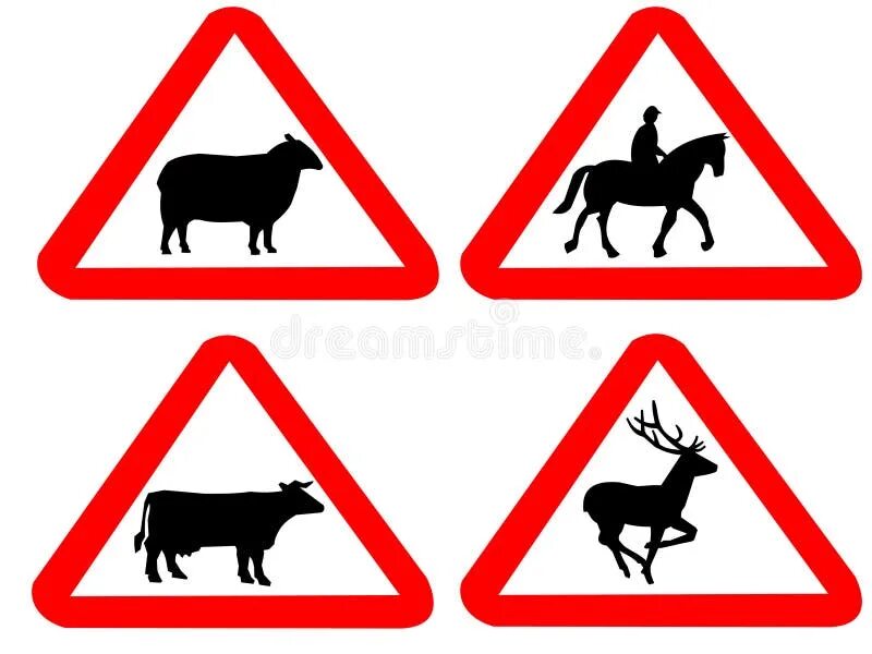 Картинка маркировка животных Animal warning signs stock vector. Illustration of hazard - 982042